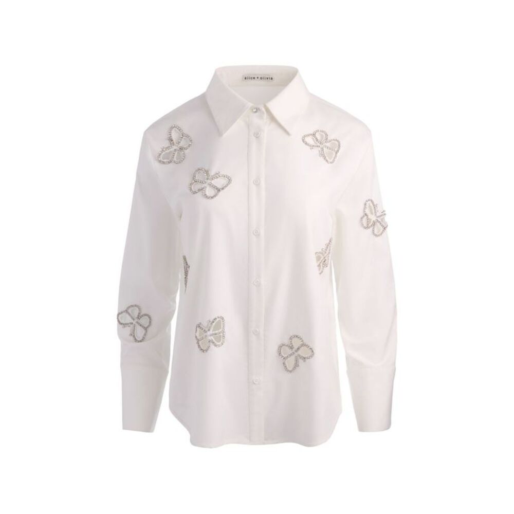 Alice+Olivia Women Finely Embellished Shirt